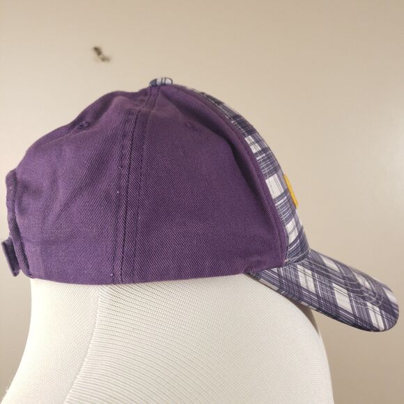 LSU Baseball Hat Captivating Headwear NCAA Purple Plaid Cap OSFA Embroidered - Picture 3 of 8